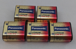 5 New Genuine Panasonic CRP2, EL223, K223LA, 6VLithium Battery Exp 03-2032 - £10.97 GBP