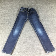 Wonder Nation Jeans Boys Size 12 Kids Dark Blue Wash Slim Fit Button &amp; Zip - £7.90 GBP