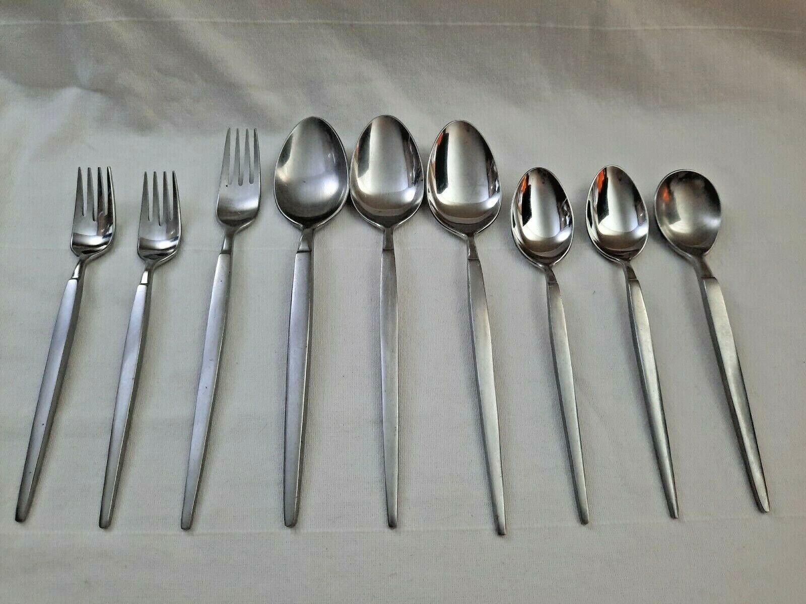 Primary image for 9 Pcs Stanley Roberts Stainless Astro Soup Spoon Teaspoon Fork Sugar Spoon Salad