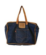 Vintage Levis Messenger Bag Denim Tote Orange Tab Back Pocket Jeans Brie... - $163.18