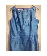 Kay Unger Womens Silk Beaded A-Line Dress With Jacket Outfit Evening Gla... - $643.25 MXN