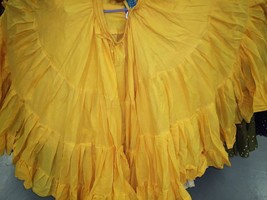 Gold Tribal Belly Dance Gypsy Boho Ats Jaipur Kuchi 25 Yard Skirt~Amazing Color! - £80.41 GBP