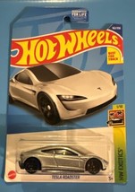 Hot Wheels Tesla Roadster HW Exotics #1/10 Silver Diecast 1:64 Scale New... - $5.89