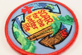 Vintage SOAR for the Better Life Round Twill Boy Scouts America BSA Camp Patch - £9.34 GBP