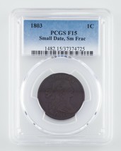 1803 1C Grand Cents Classé Par PCGS Comme F15 Petit Date, Frac Pièce de ... - $751.77 CAD