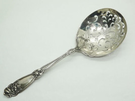Alvin Fleur De Lis Pattern Sterling Silver Pierced Pea Serving Spoon 8.5&quot; - $499.00
