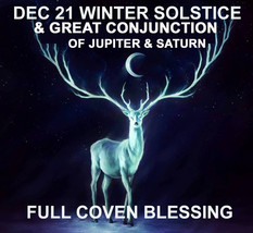 DEC 21 100X WINTER SOLSTICE & GREAT CONJUNCTION MAGICK 99 yr old Witch CASSIA4 - £97.79 GBP