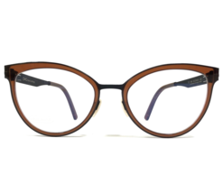 OVVO Optics Eyeglasses Frames 3789 c 50 Black Clear Brown Cat Eye 50-19-135 - £224.05 GBP