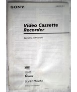 SONY SLV ED 7MNIMI Video Cassette Recorder Original Manual  - £8.96 GBP