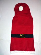 Fab Dog Dog Red Christmas Santa Hooded Sweater Jacket Vest Small - £7.42 GBP