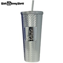 Walt Disney World 50th Anniversary Geometric Starbucks Silver Tumbler wi... - $36.50