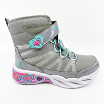 Skechers S Lights Sweetheart Lights Love To Shine Gray Aqua Kids Girls S... - $49.95