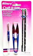 Allary Craft &amp; Sew #809 Sewing Gauge, Snip Cutter &amp; Seam Ripper (Blue) - $8.89