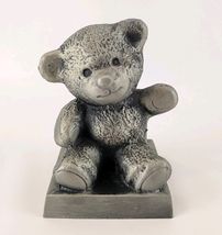 1974 Banthrico Cast Metal Waving Teddy Bear Coin Bank 5" Tall - $28.90