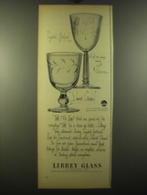 1950 Libbey Crystal Garland and Laurel Classic Glasses Ad - Tall? Or Low? - £14.54 GBP