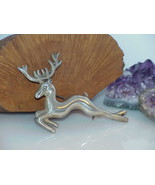 Vintg Sterling Silver Running Reindeer Deer Pin Signed Ave Juarez Prieta... - £110.64 GBP