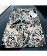 NWT ZARA Skirt Tropical Leaf Print size SMALL black white tropical flowy... - $74.51 CAD