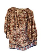 Sophie Max White Floral Blouse Size Extra Small 100% Polyester Apparel - $167.15 MXN