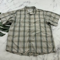 Mountain Khakis Mens Button Up Shirt Size XL Gray Plaid Relaxed Fit Vent... - $468.93 MXN