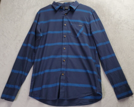 Oakley Shirt Men Size Small Blue Striped Cotton Long Sleeve Collared Button Down - £11.53 GBP