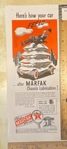 Vintage Print Ad Texaco Marfak Chassis Lube Man Rides on Pillows 1940s 1... - £7.67 GBP