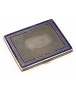Vintage Silver &amp; Enamel Snuff Box / Cigarette Case 102.8 Grams, Monogram... - $4,563.54 MXN
