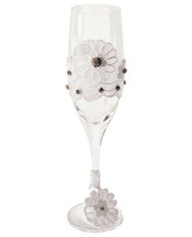 Bride To Be Champagne Glass  W/white Lace Trim - $10.30