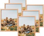 8X10 Set Of 6 Oak Wood Picture Frame Solid Wooden Photo Frame Natural Wo... - $64.59