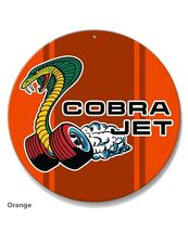 Ford Mustang Cobra Jet Car Vehicle Logo Poster Metal Round Sign 8x8in Vi... - €21,47 EUR