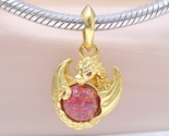  14k Gold-plated Game of Thrones Dragon Fire Dangle Charm - $17.80