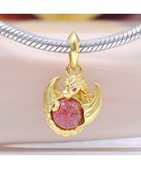  14k Gold-plated Game of Thrones Dragon Fire Dangle Charm - $25.79 CAD