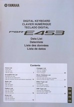 Yamaha PSR-E453 Digital Keyboard Original Data List Supplemental Manual Booklet. - £15.56 GBP