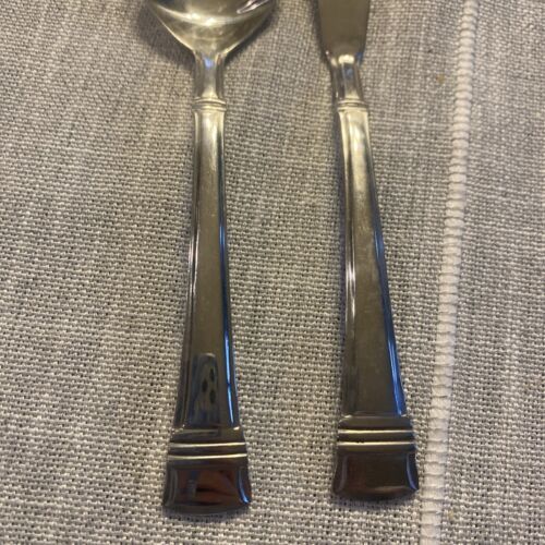 Wallace Zenith Frost sugar spoon and butter knife stainless steel
