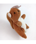 Vintage 1993 Ty Teenie Beanie Nuts The Squirrel 4.25&quot; Bean Bag Plush Wit... - $13.52 CAD