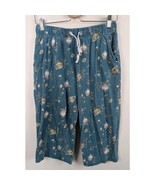 Totoro Women&#39;s Medium Pajama Pants Blue Capri Cotton M Studio Ghibli My ... - $250.61 MXN