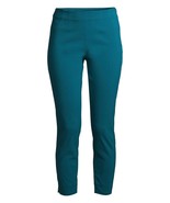 Millennium Skinny Side Zipper Stretch Crop Pants Blue Teal Women Sz 10 NEW - £5.53 GBP