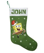 Spongebob Christmas Stocking, Personalized Spongebob Christmas Stocking,... - £30.30 GBP
