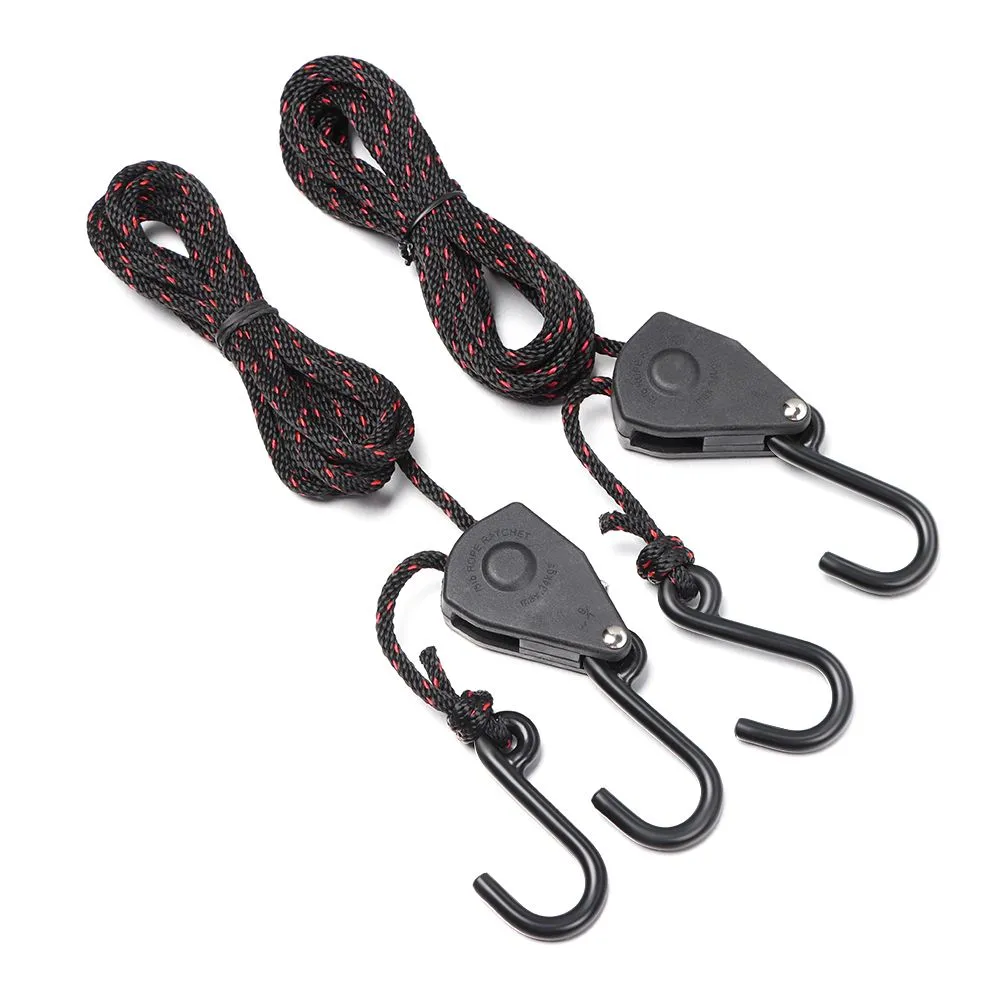 1 Set Pulley Ratchets  Adjustable Rope Fastener Hangers Tensioner Fixed Buckle - £10.34 GBP+
