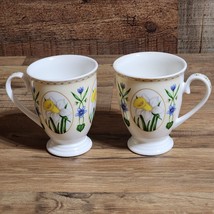 Royal Grafton Bone China Footed Coffee Cappuccino Latte Cup - Set Of 2 - England - £18.14 GBP