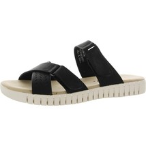 EASY STREET Patricia Adjustable Slide Sandals $55 US Size 6 1/2 W - Blac... - £14.23 GBP