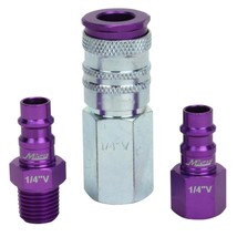 Milton Colorfit Highflowpro Coupler &amp; Plug Kit - (V-Style Purple) - 1/4&#39;... - £29.08 GBP