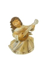 Goebel Hummel Figurine Sculpture vtg Germany Angel Mandolin Guitar candle holder - £58.72 GBP
