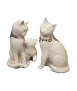 VINTAGE LENOX CHINA JEWELS COLLECTION CAT S W/ KITTEN PORCELAIN FIGURINE  - $922.02 MXN