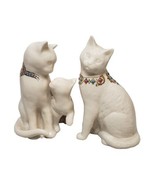 VINTAGE LENOX CHINA JEWELS COLLECTION CAT S W/ KITTEN PORCELAIN FIGURINE  - £38.14 GBP