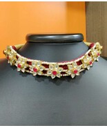 Argent Polki Jadau Ras Du Cou, Indien Bijoux, Fait Main Kundan Moghol Je... - €58,78 EUR