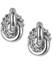 Charter Club Silver-Tone Textured Ring Drop Earrings - £13.36 GBP