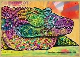 Crocodile Colorful Wildlife Pop Art Wood Fridge Kitchen Magnet 2.5x3.5 N... - £4.60 GBP