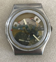 Vintage 80s 90s Swatch Clear Face New Wave Swiss Wristwatch Watch Face - $125.00
