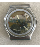 Vintage 80s 90s Swatch Clear Face New Wave Swiss Wristwatch Watch Face - £99.36 GBP