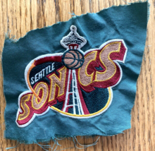 Vintage Seattle Super Sonics NBA Team Logo Embroidered Patch 4&quot; x 3&quot; - £11.94 GBP